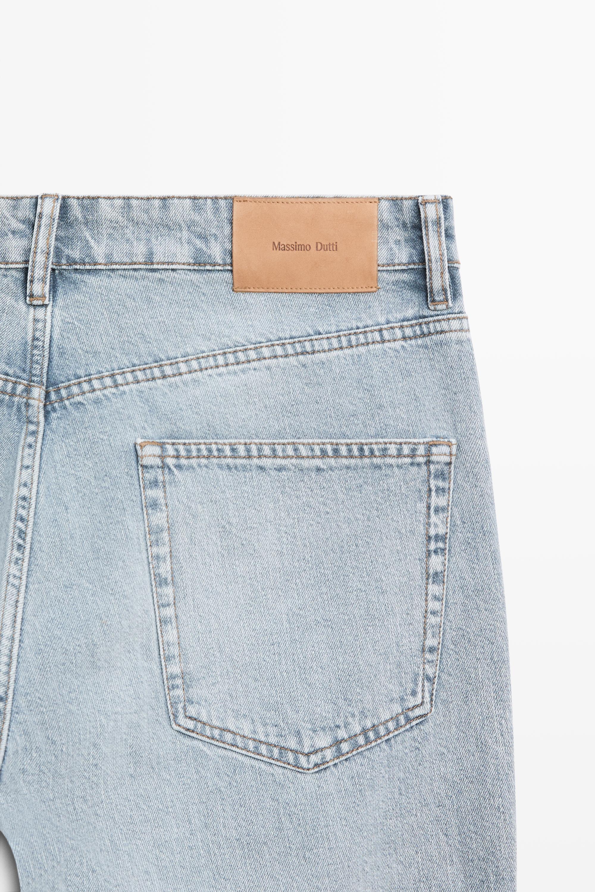 Tapered fit cotton jeans